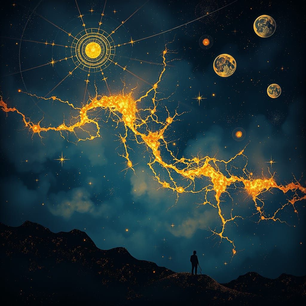 Cosmic Prophet in Digital Impasto Style