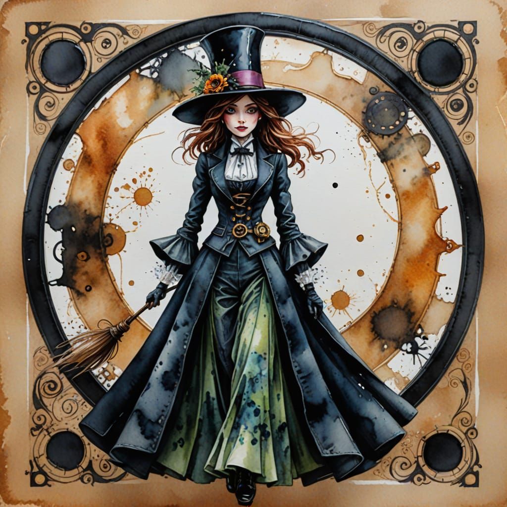 Steampunk witch.