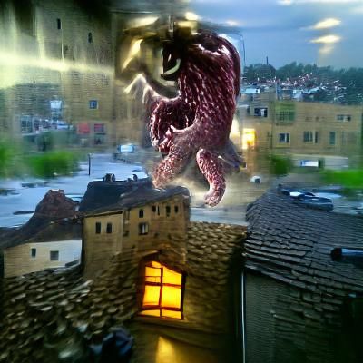 Tranquil Window View of a Lush Garden