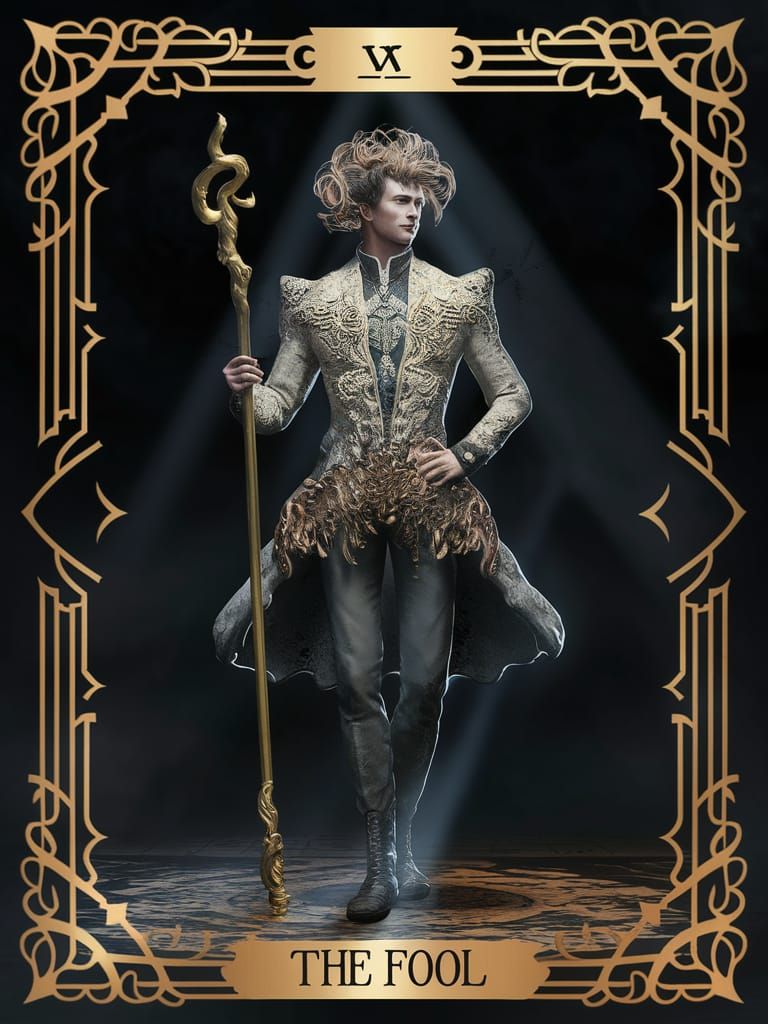 The Fool Tarot Card in Illustration Style