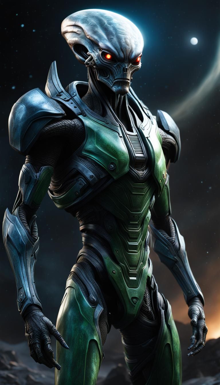 Orion the Alien Hunter in Ultra-Realistic 8k