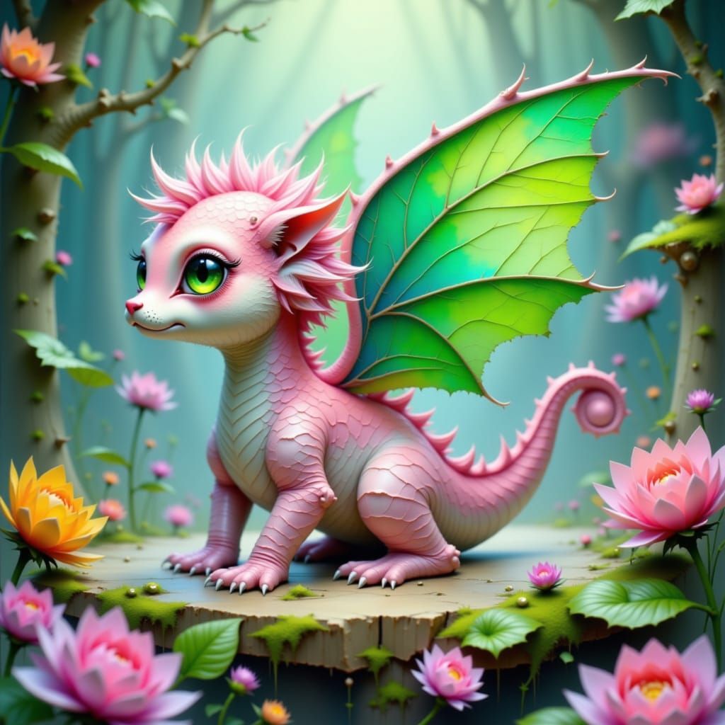 Cloudberry-Dragon Hybrid in Dreamy Ethereal Style