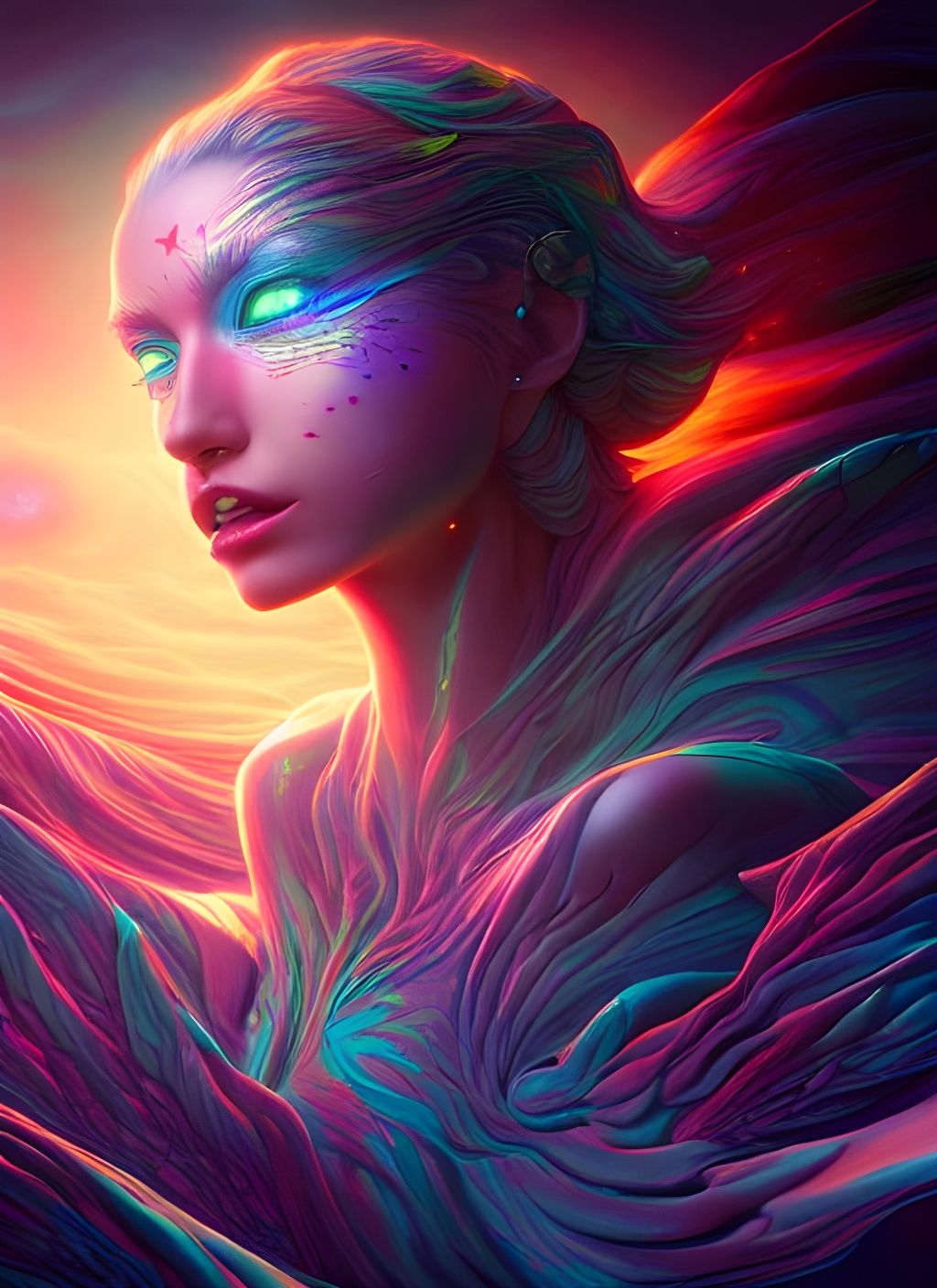 Astral Transcendence: Surreal Digital Artwork