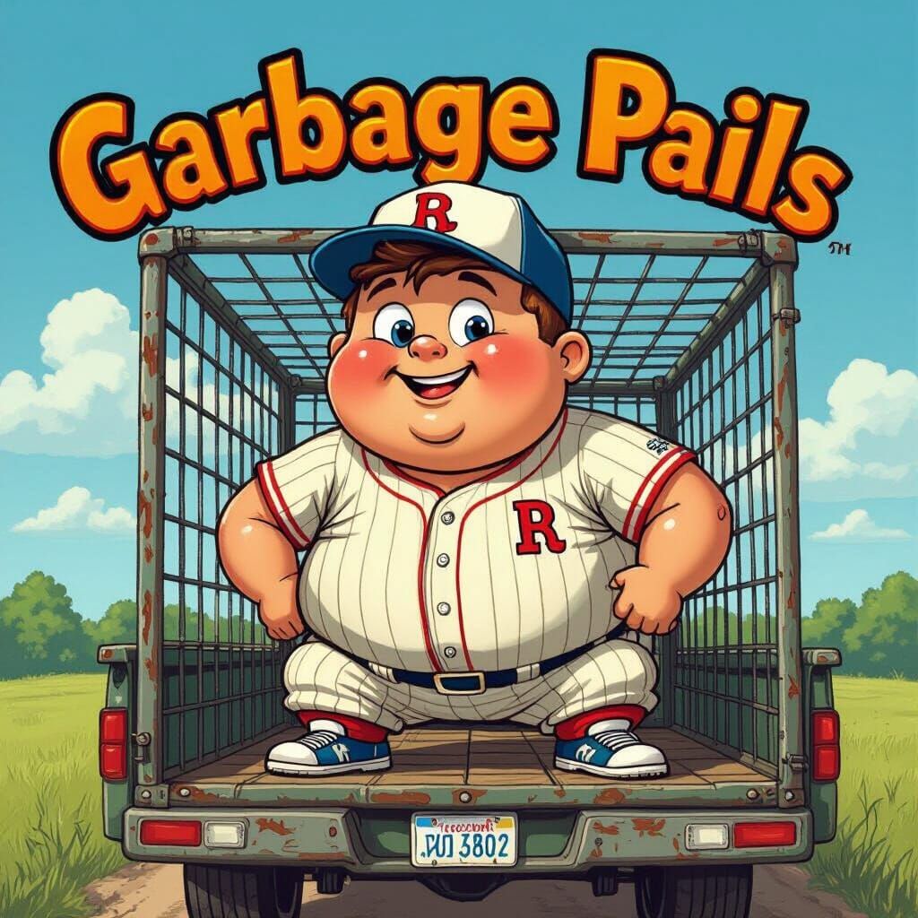 Garbage Pail Kids Style Baseball Player