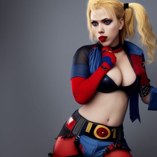 Harley Quinn Cosplay: Scarlett Johansson as DC Character