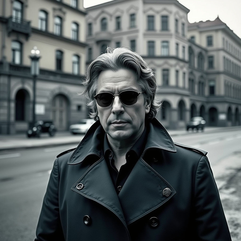 1990s Russian Spy in Noir Style