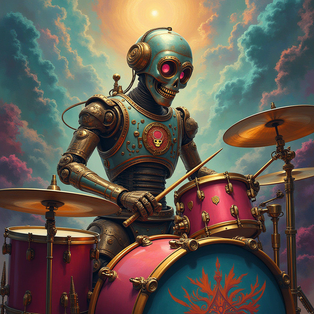 Robot Plays Drums with Grateful Dead: Psychedelic Digital Ar...