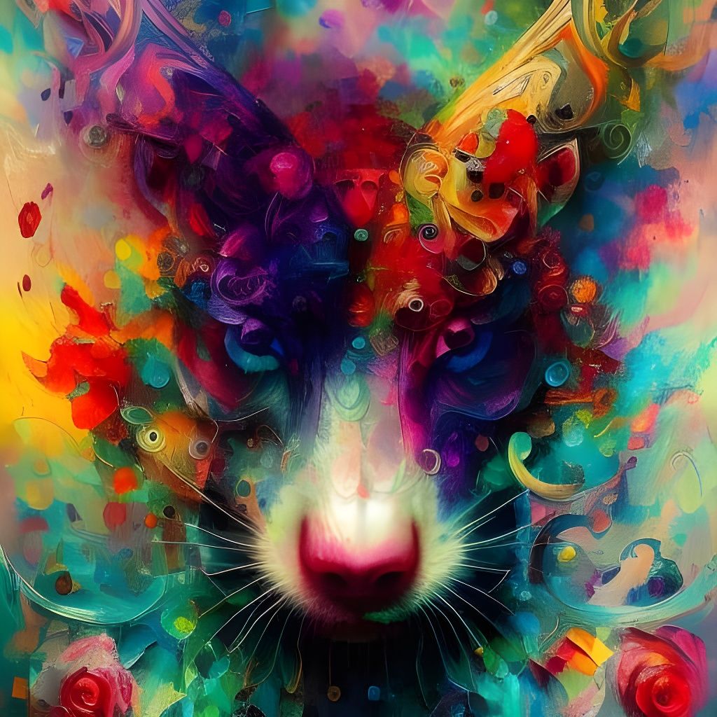 Hopeful Expressionistic Art with Triadic Colors