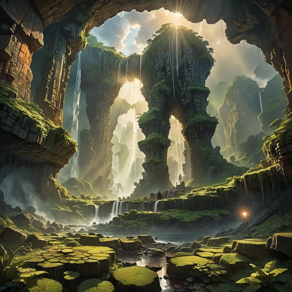 Mystical Giants Causeway and Son Doong Cave Oil Painting