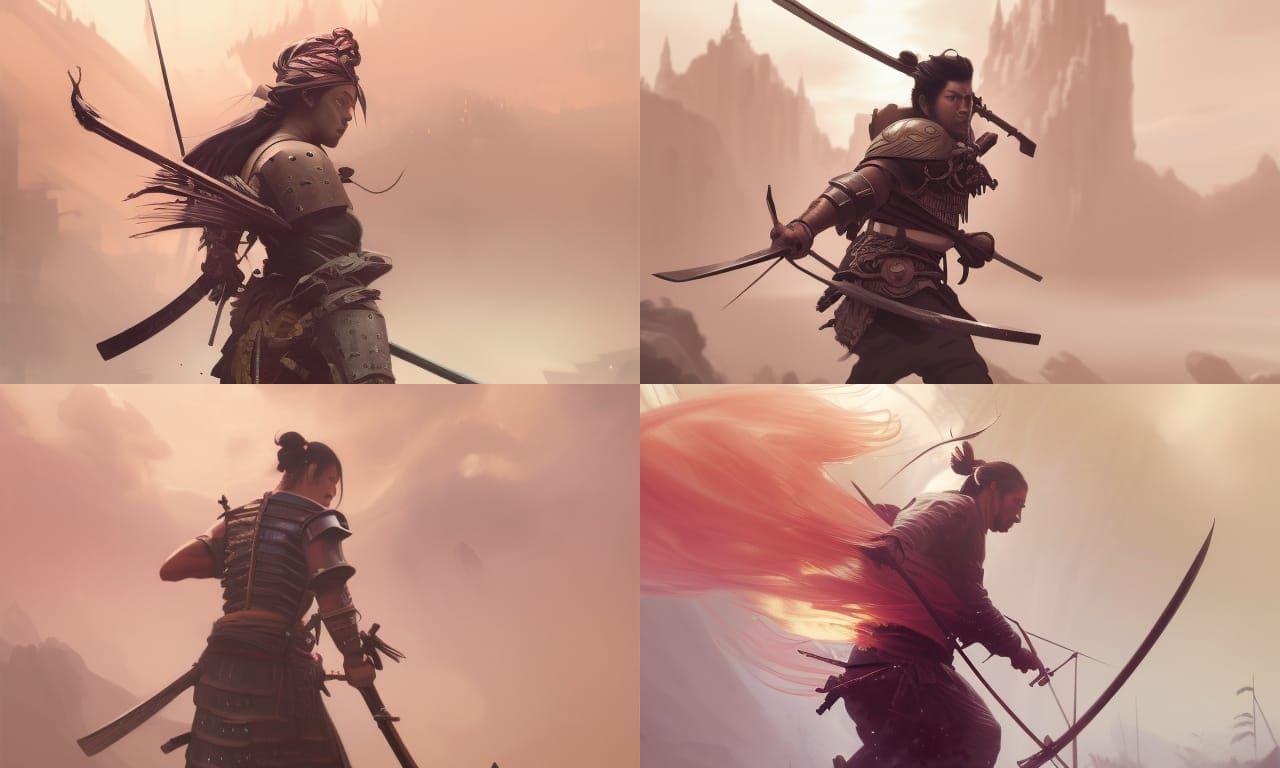 Samurai in Dark Fantasy Style, 8k Resolution