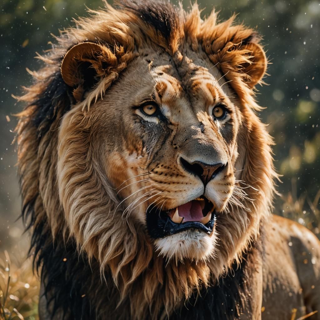 Lion Sings Music in Hyper-Realistic Wildlife Photo