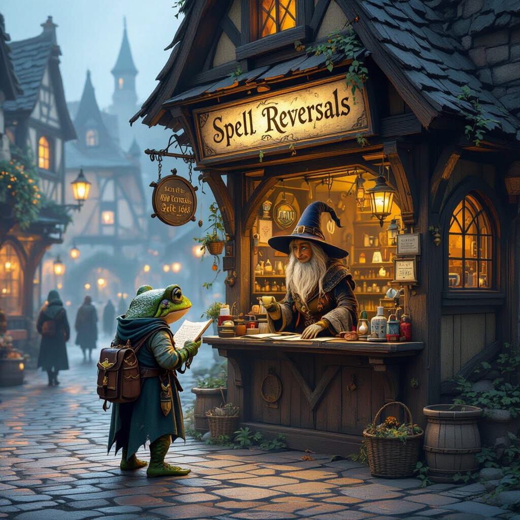 Man Transformed into Toad Seeks Witch's Help