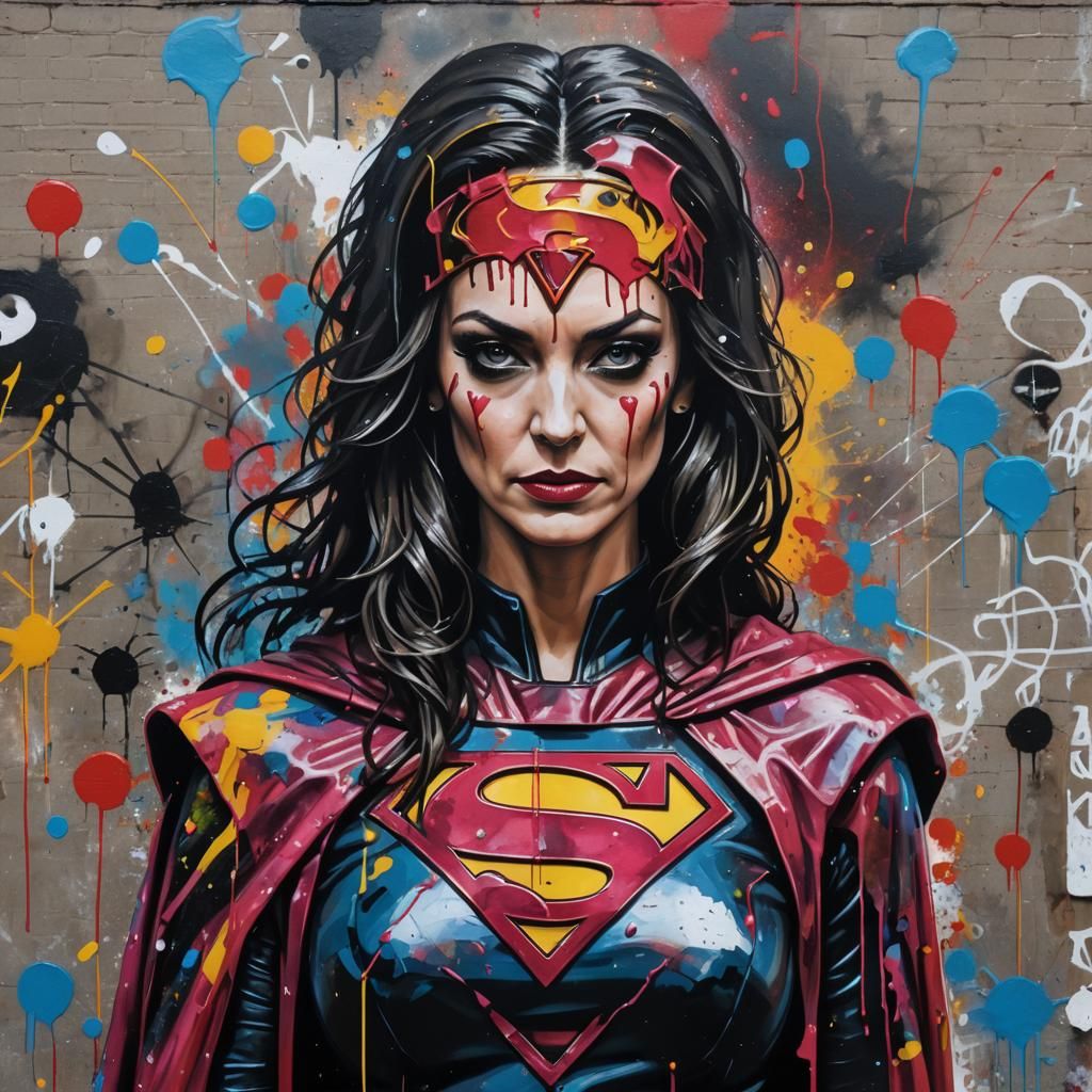 Sally Nugent as Ursa: Graffiti Art Portrait