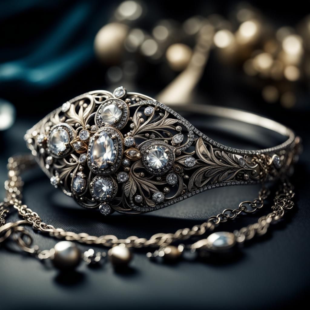 Hyperrealistic Jewelry with Intricate Details in HDR