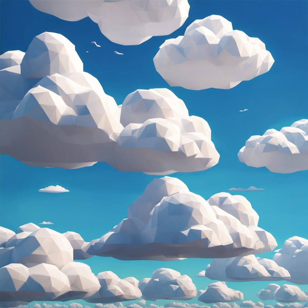 Low Poly Cloudscape in Unfinished Sympathy Style