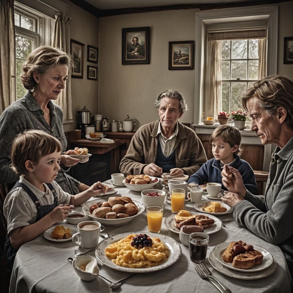 Family Breakfast in Edward Monkton Style