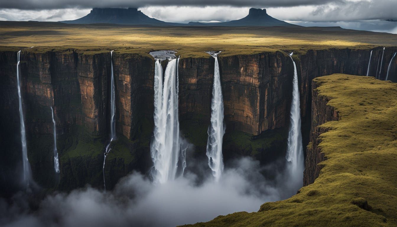 Surreal Landscape in Cinematic Style with Film Grain