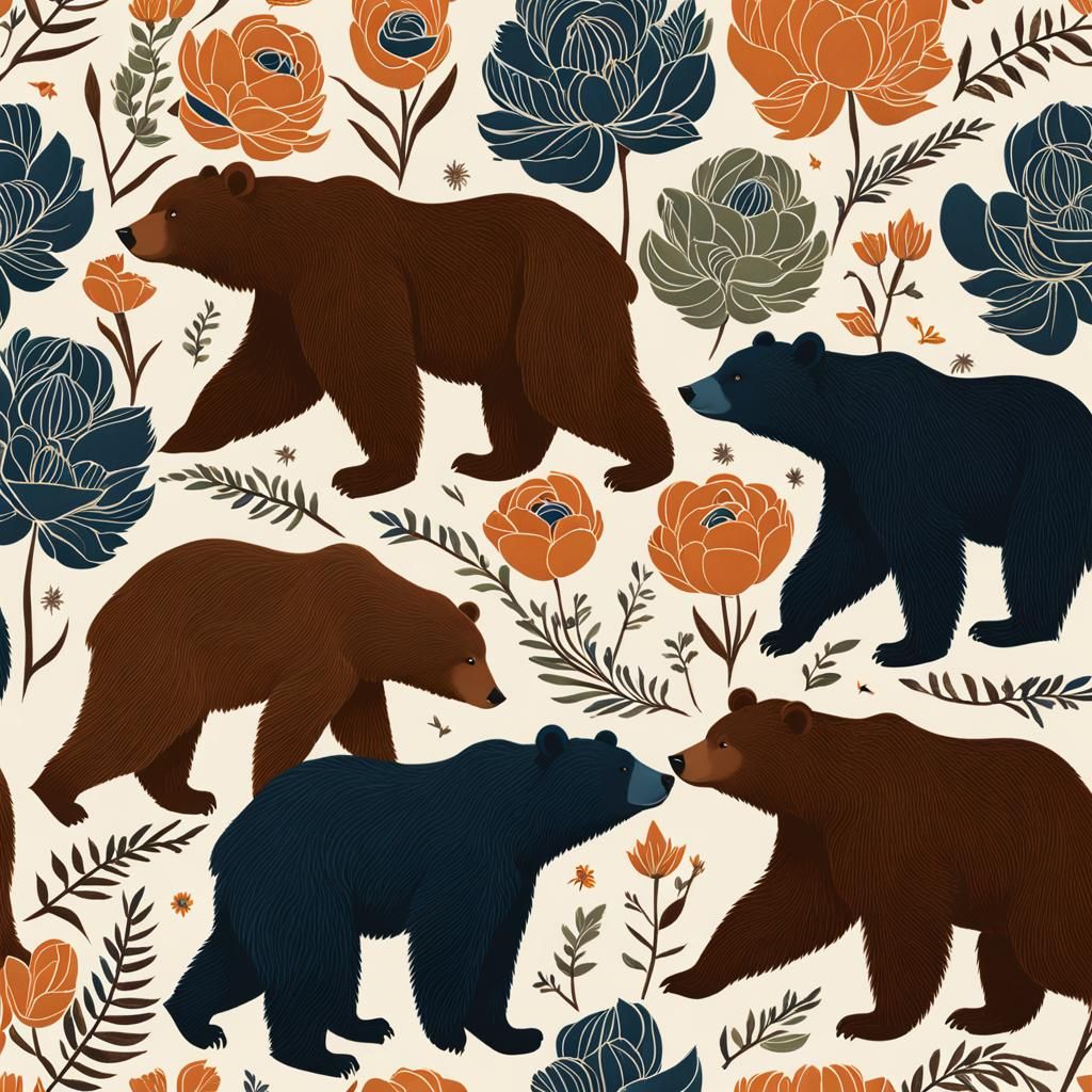 AI Generated Image of Bears
