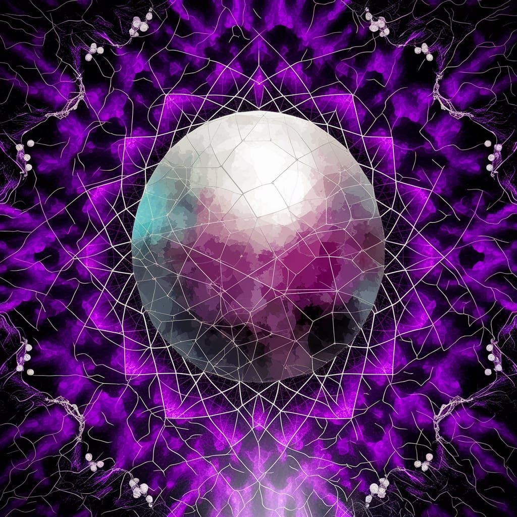 Immortal White Dawn Abstract Geometric Art