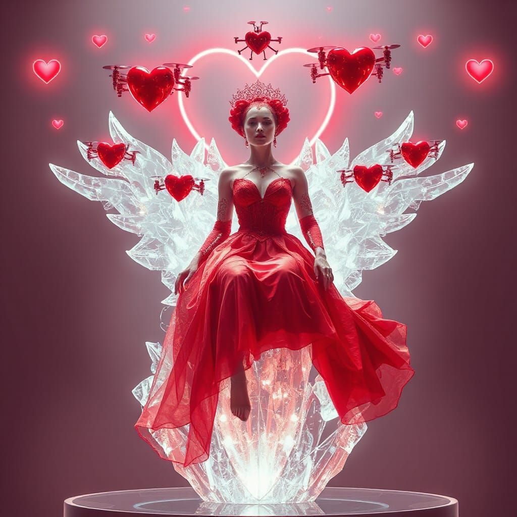 Futuristic Queen of Hearts Empress of Emotion