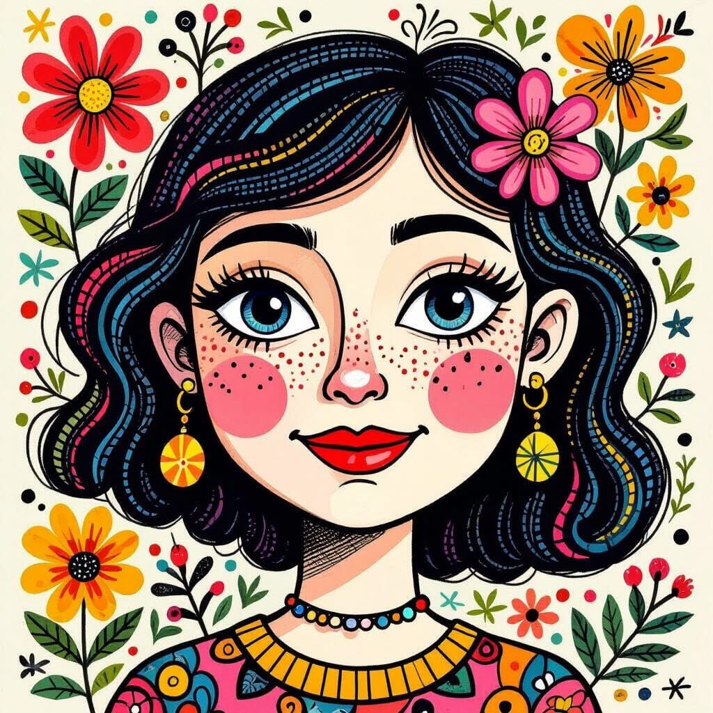 Playful Doodle Art in Sketchbook Style