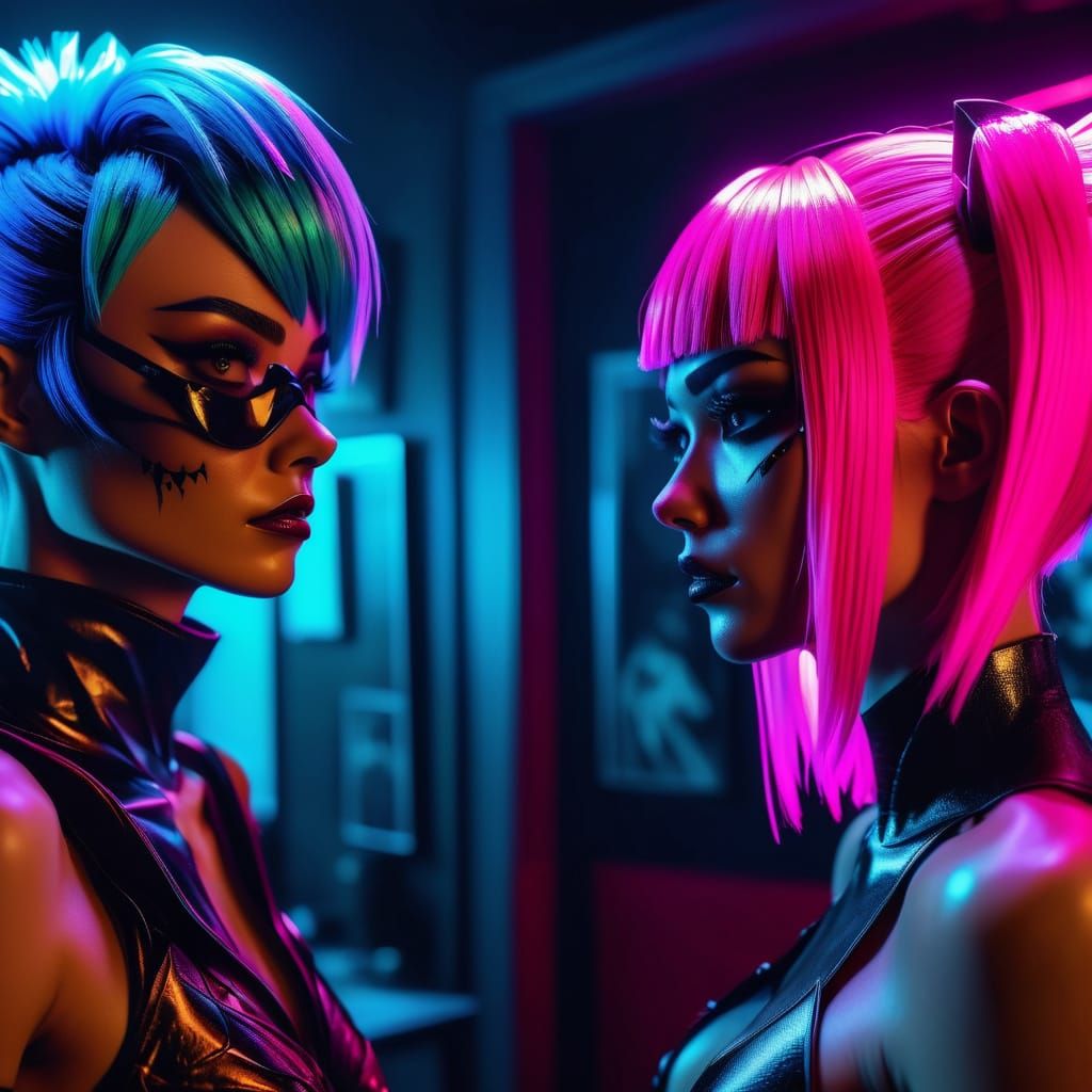 Knock Monsterr and Mothgirl at House Party in 3D Anime