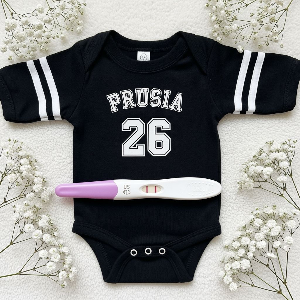 Black Newborn Onesie with Pregnancy Test, Photorealistic
