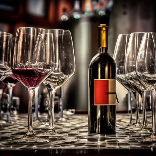 Hyperrealistic Wine Glass in Cinematic Lighting