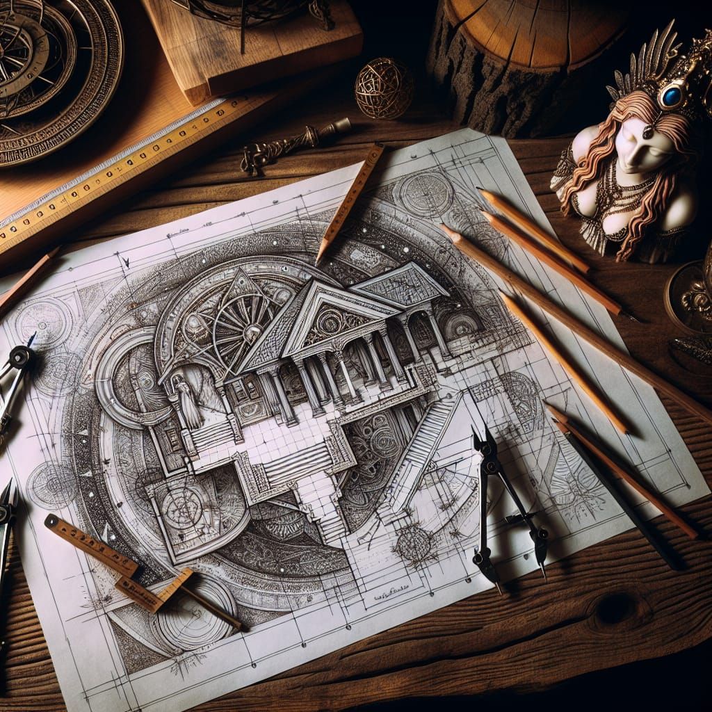 Intricate Plan of a Goddess's Home