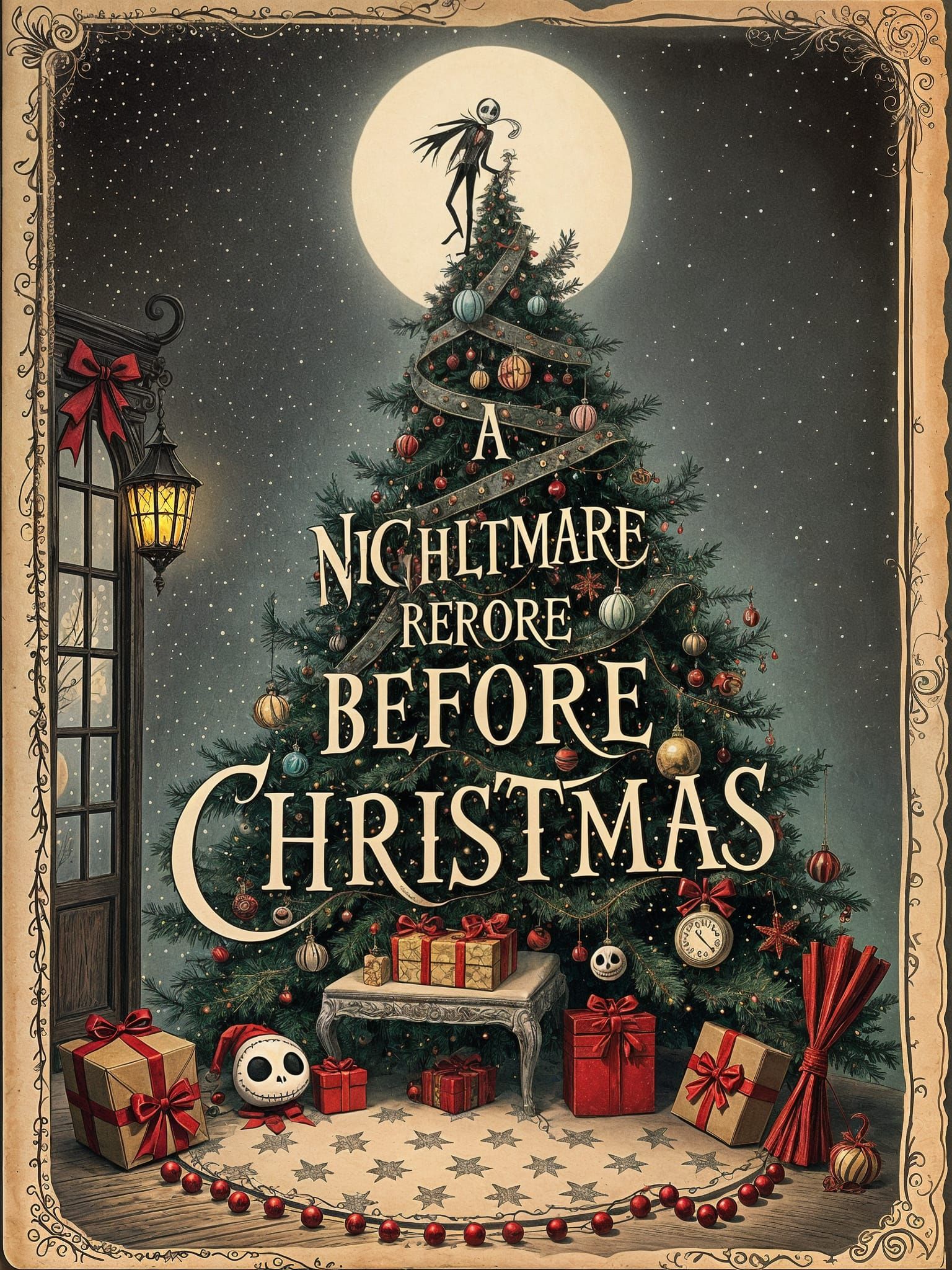 Nightmare Before Christmas Tree in Burton Style