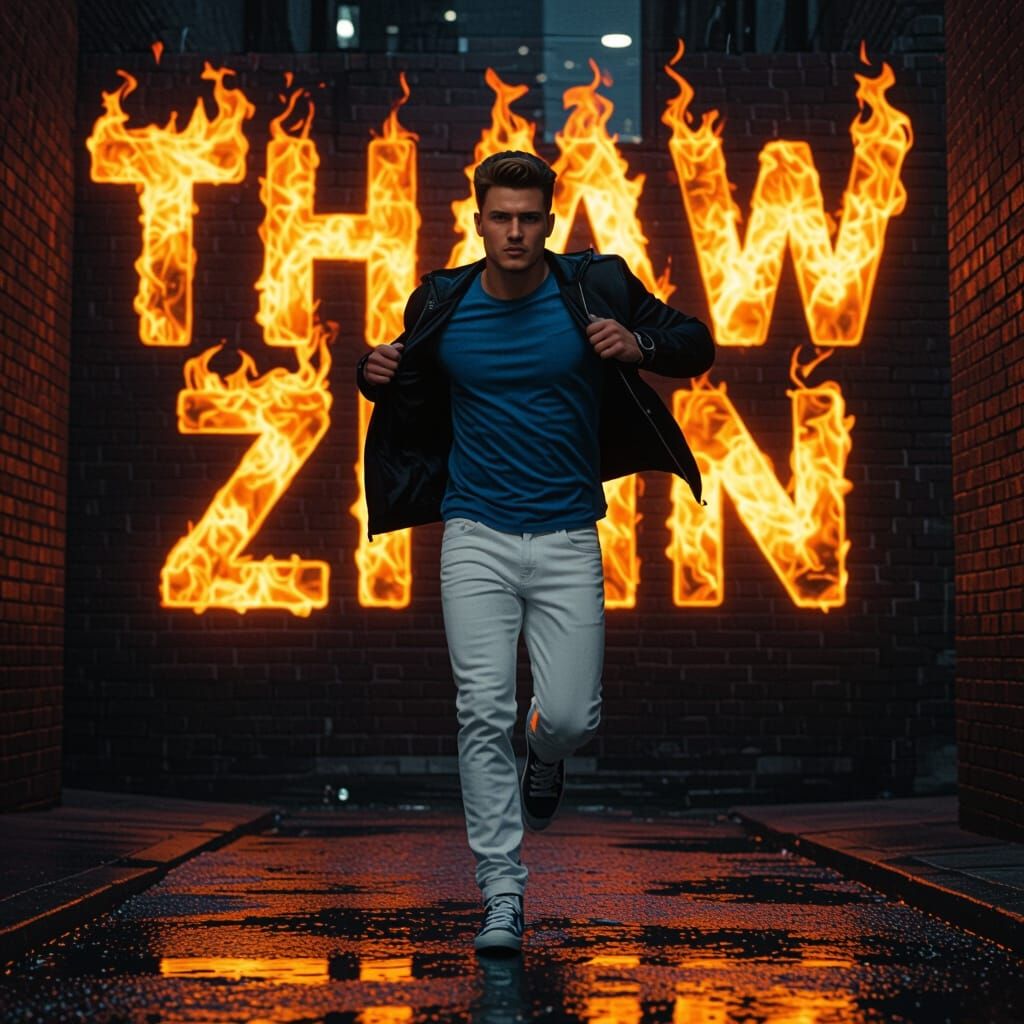 Urban Night Flight: Cinematic Alley Scene