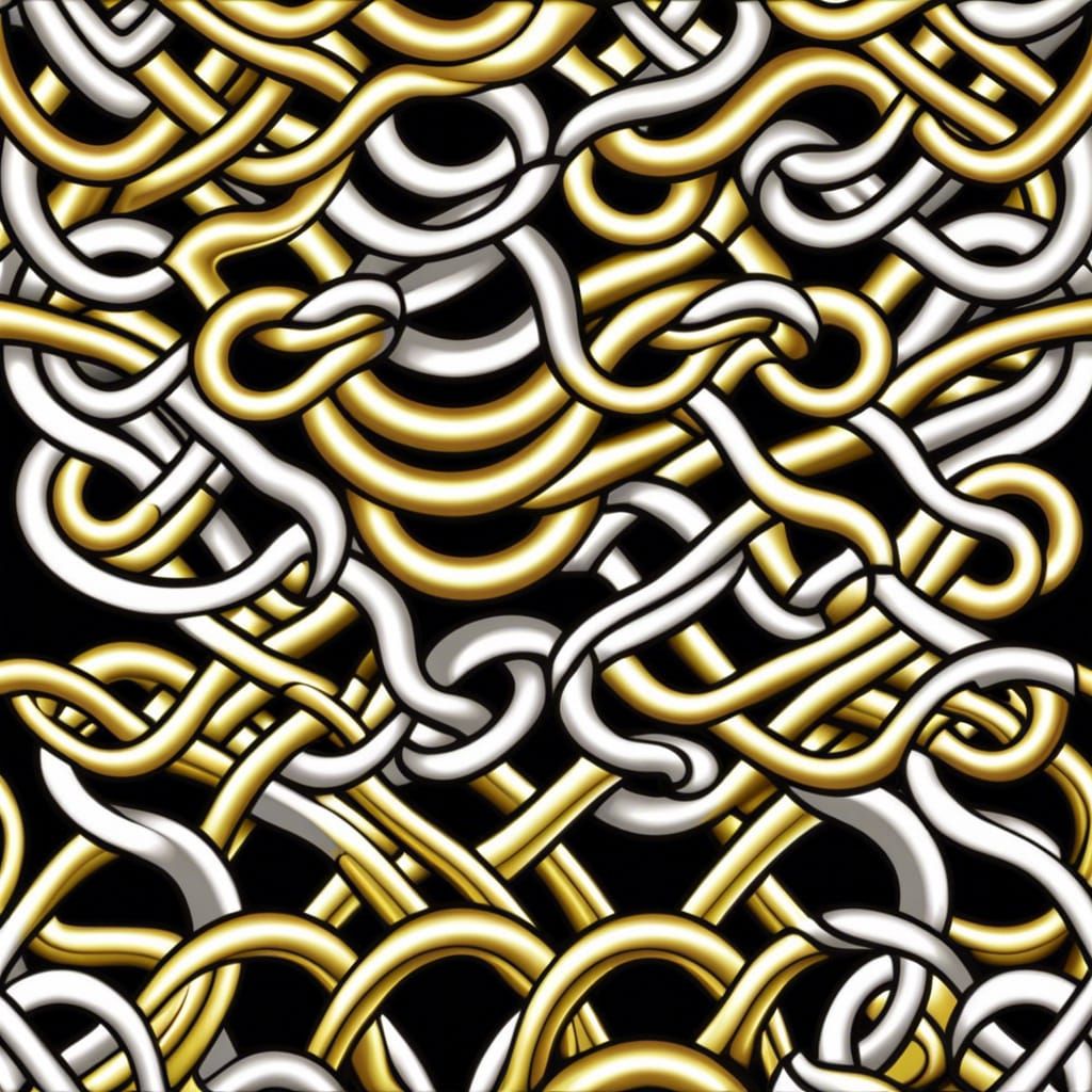 Fascinating Serpentine Knot Pattern Art