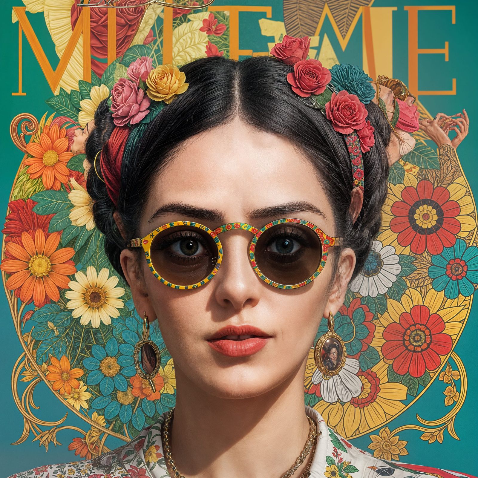 Frida Kahlo Inspired Sunglasses in Time Magazine Ad