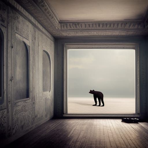 Belarusian Bear in Dreamlike Liminal Space