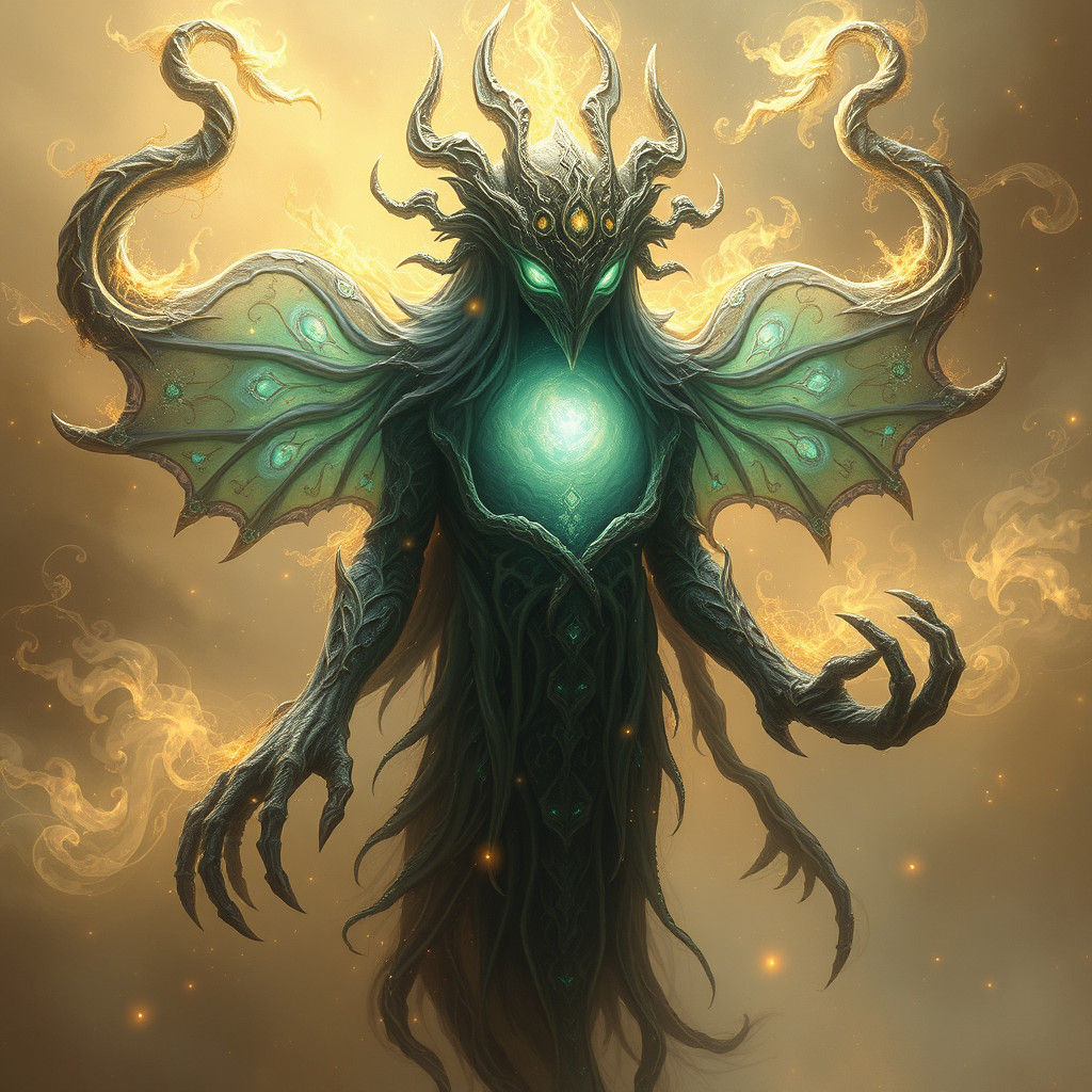 Mystical Glowing Entity in Ethereal Mist