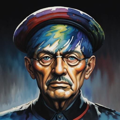 Glass Christmas Tree in Gouache Watercolor Style