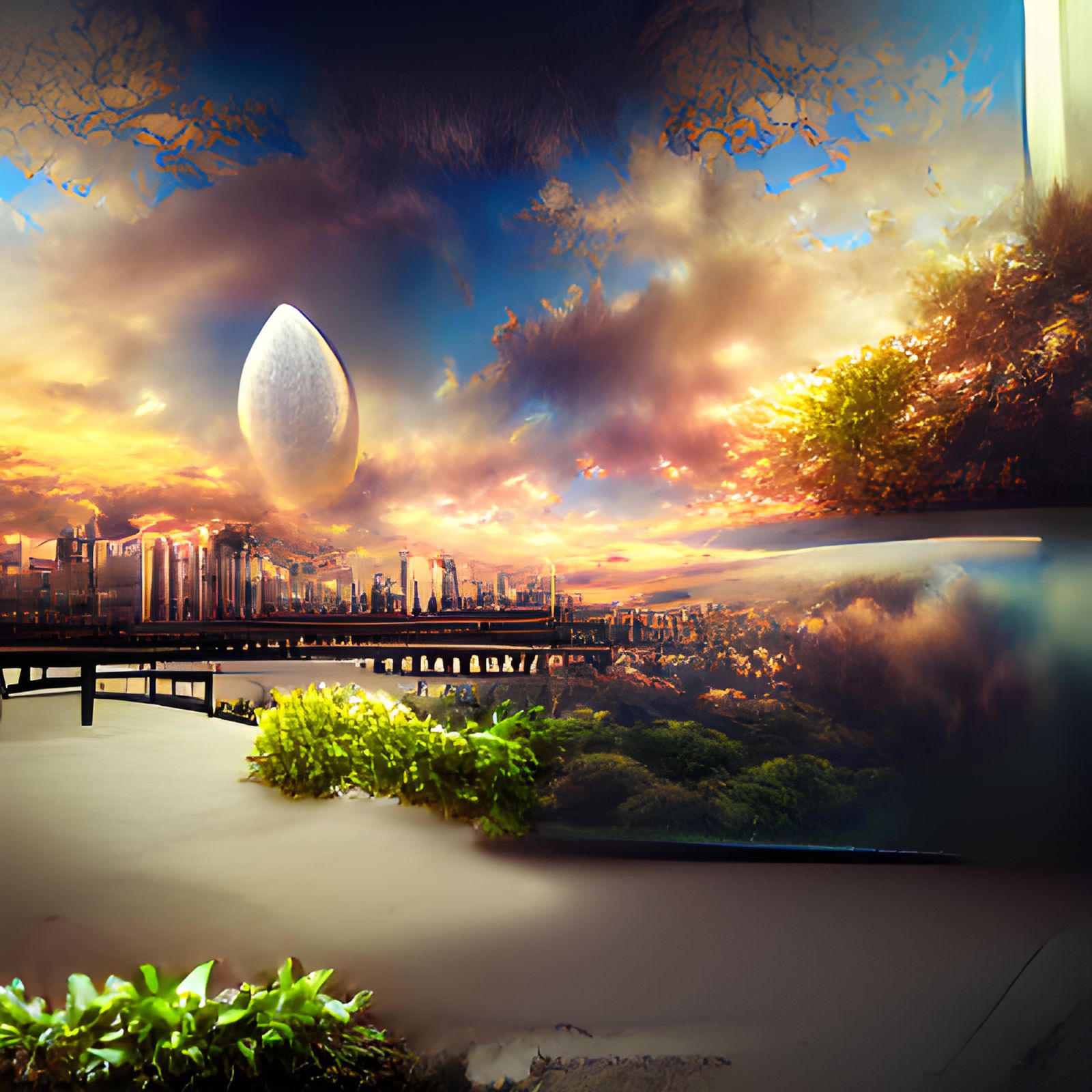 Vibrant Start of Life: Anime Art Deco Fusion