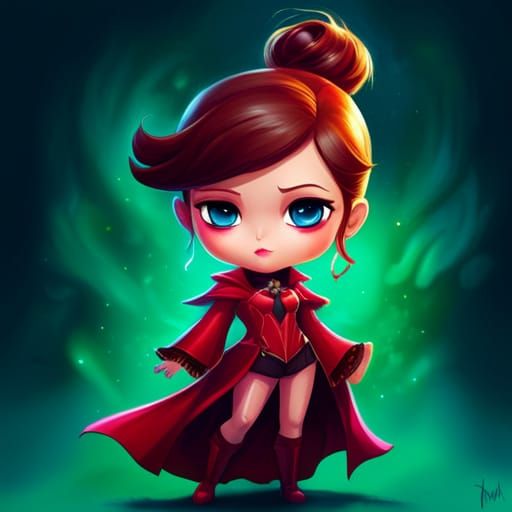 Adorable Chibi Scarlett Witch Splash Art