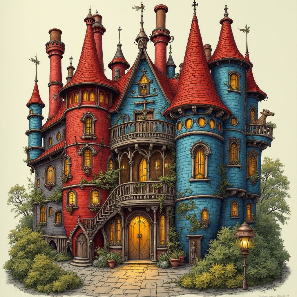 Twisted Sheriff of Nottingham's Whimsical Mansion in a Dizzy...
