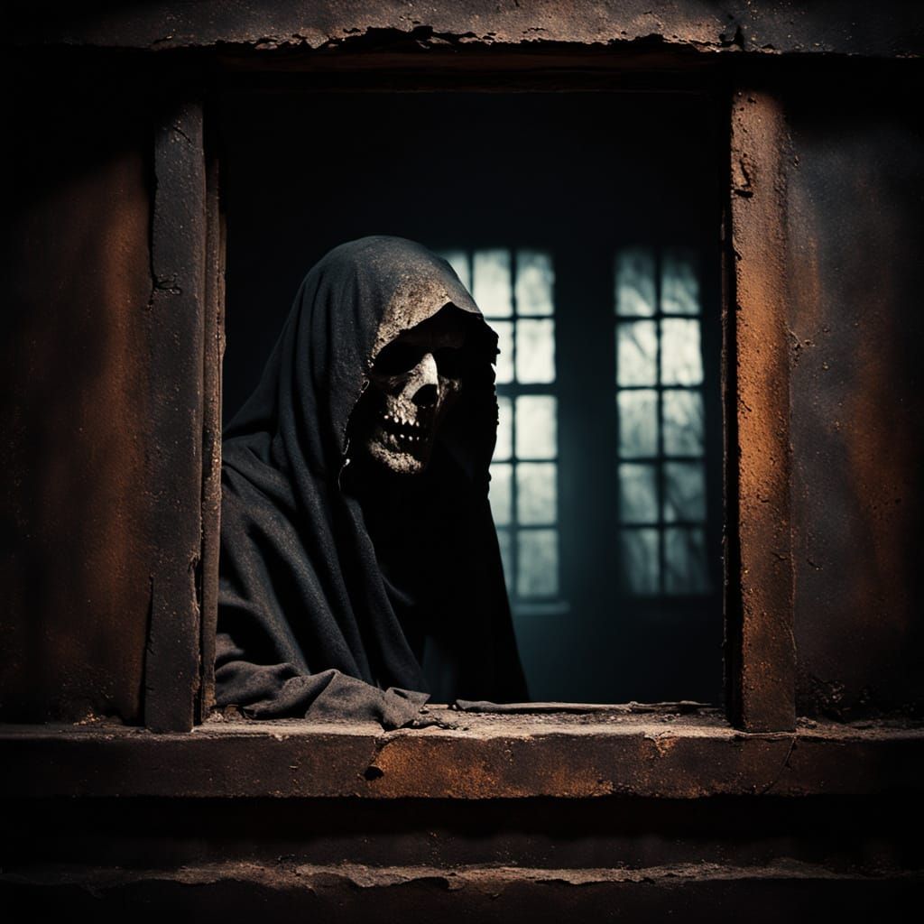 Ethereal Phantom Confronts Ancient Ruins in Dark Surrealist ...