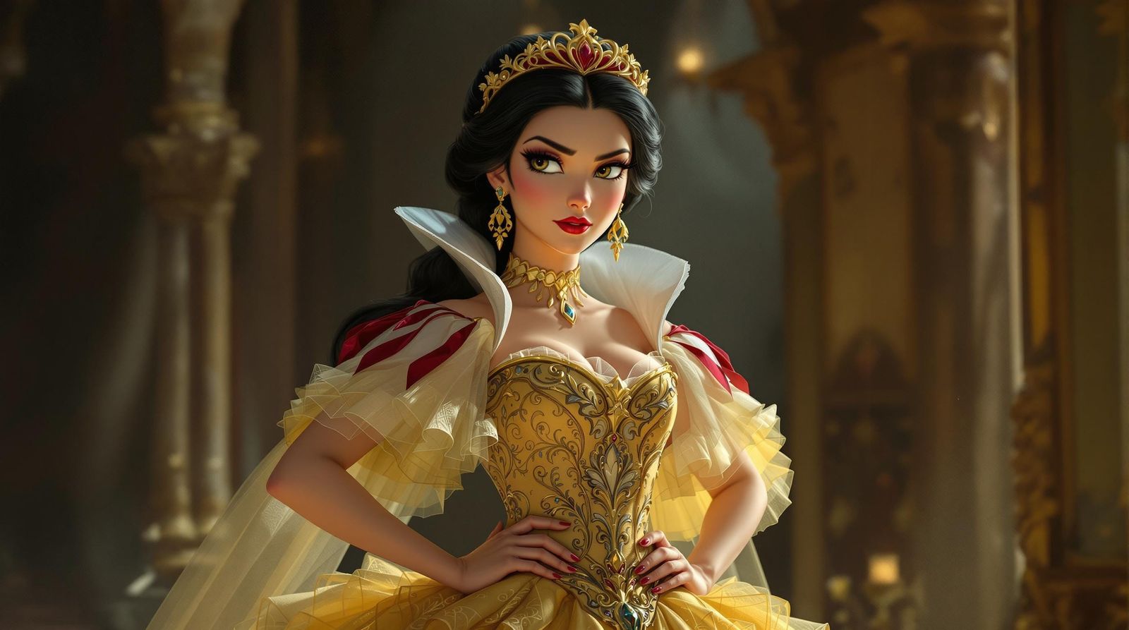 Skeptical Snow White in High Concept Art