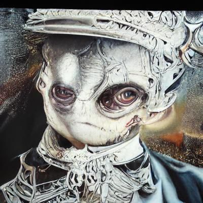 Alien Immortal Portrait in Enchanted Frame