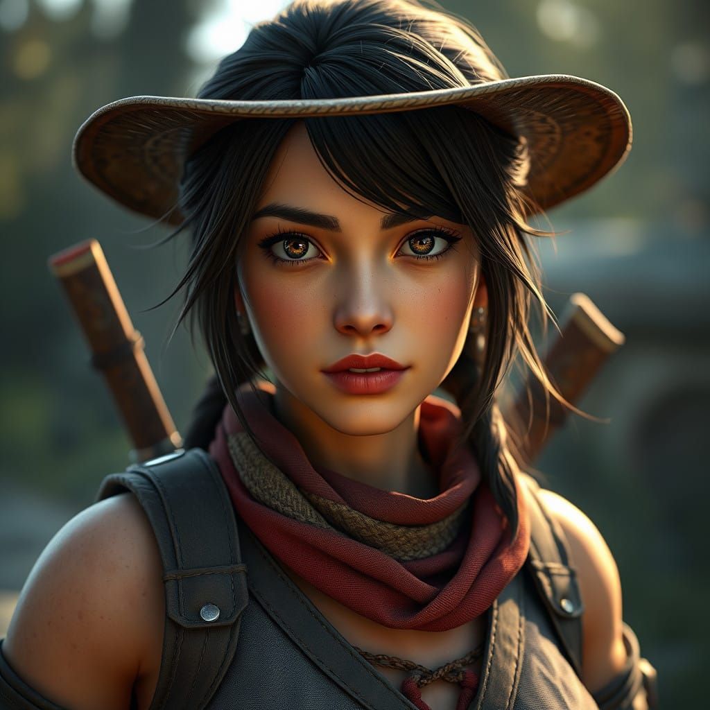 Epic 3D Survival RPG Female Warrior