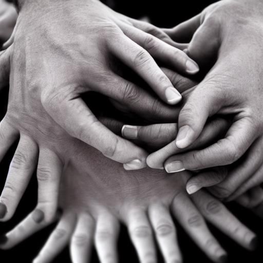 Surreal Image of Disembodied Hands Attacking a Man