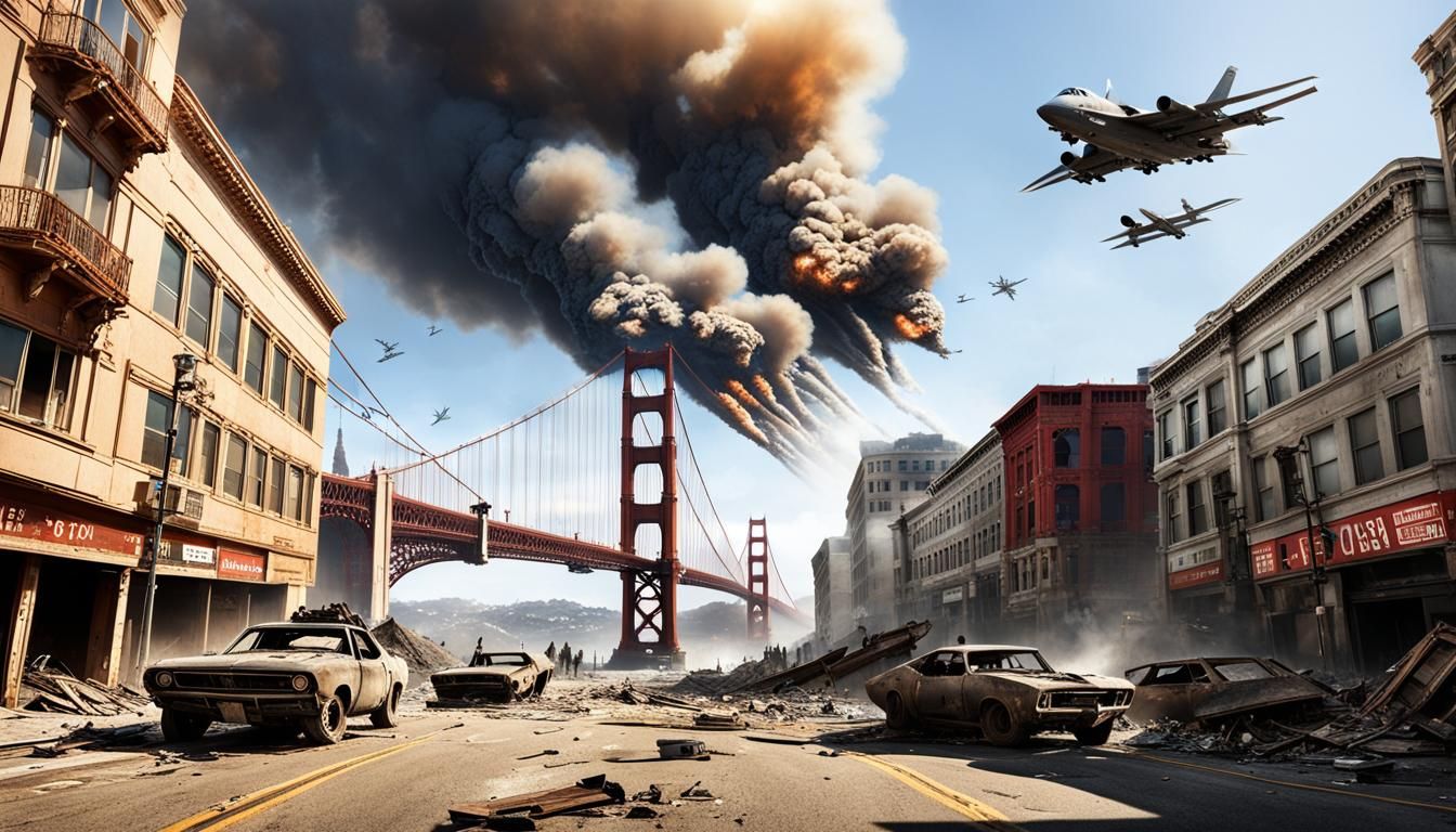 Post-Apocalyptic San Francisco War Zone Photo
