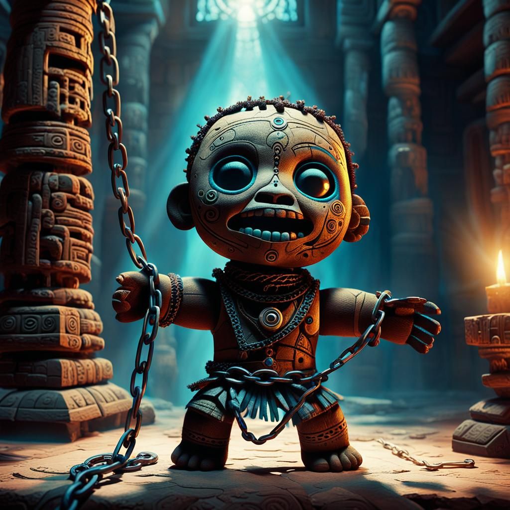 Voodoo Doll Breaks Free in Ancient Temple