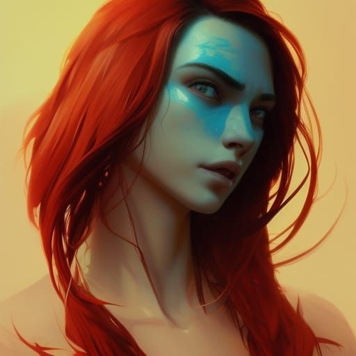 Knuckles Echidna Portrait in Hyperdetailed Style