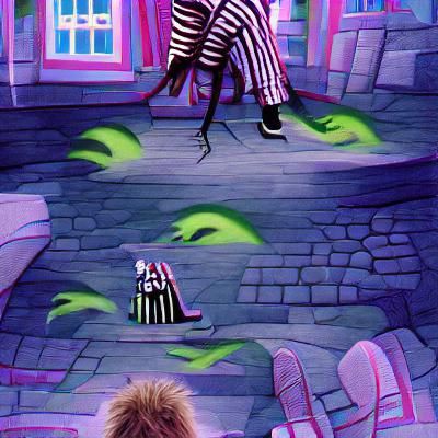 Beetlejuice Inspired Whimsical Illustration
