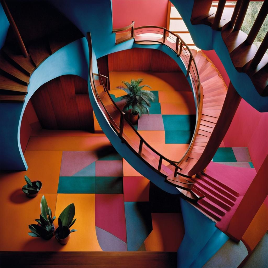 Luis Barragan Inspired House Interior Photograph