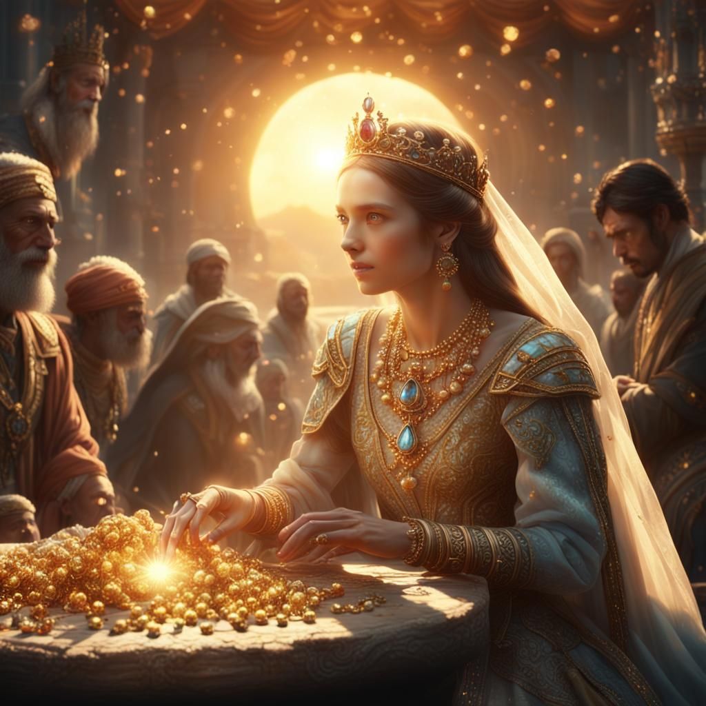 Princess Distributes Gems to the Poor